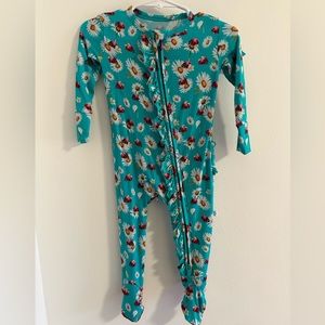 Posh Peanut Ruffled Zippered One Piece -6-9 Months